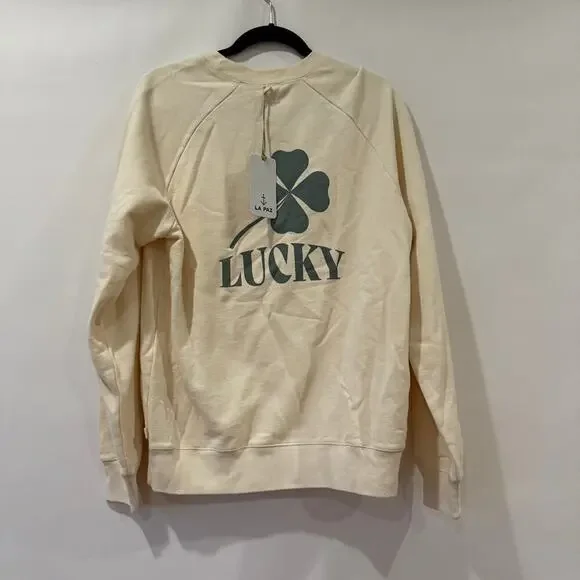 Mother La Paz Cunha Sweatshirt Lucky Ecru White Size M NWT - Picture 8 of 9